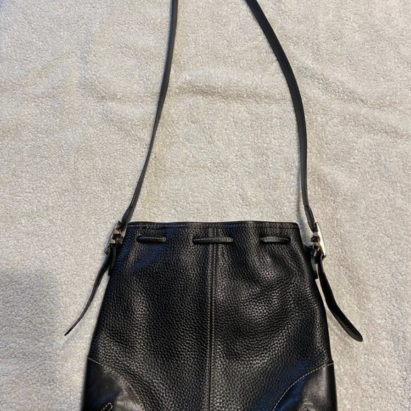Brighton Heart Black Leather Medium Crossbody Shoulder Purse - Picture 9 of 11